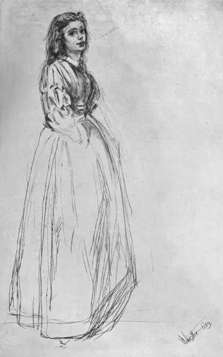 Framed Print : Fumette, Standing 1859 (1904). Artist: James Abbott McNeill Whistler Framed Print : Fumette, Standing 1859 (1904). Artist: James Abbott McNeill Whistler