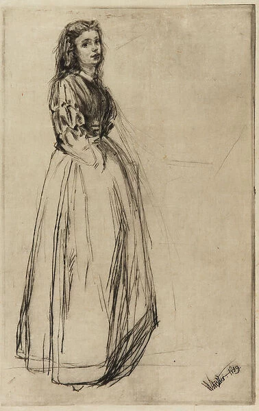 Fumette, Standing, 1859. Creator: James Abbott McNeill Whistler