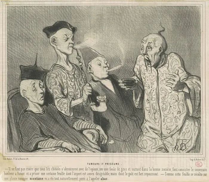 Framed Print : Fumeurs et priseurs, 19th century. Creator: Honore Daumier Framed Print : Fumeurs et priseurs, 19th century. Creator: Honore Daumier