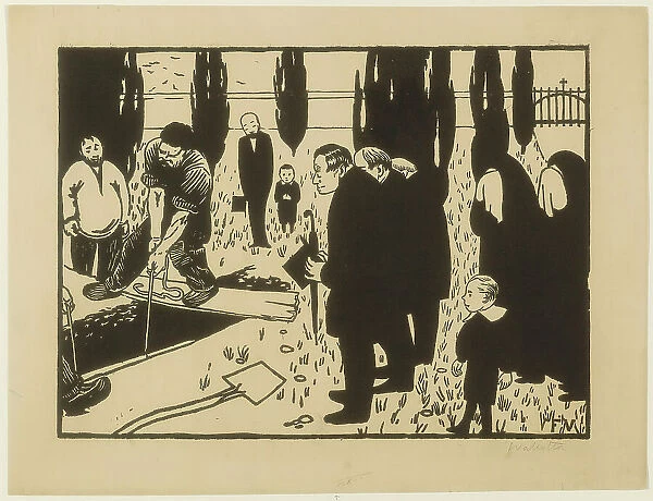 The Funeral, 1891. Creator: Félix Vallotton