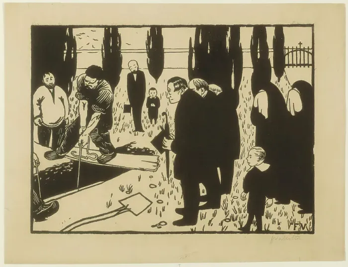 Framed Print : The Funeral, 1891. Creator: Félix Vallotton Framed Print : The Funeral, 1891. Creator: Félix Vallotton