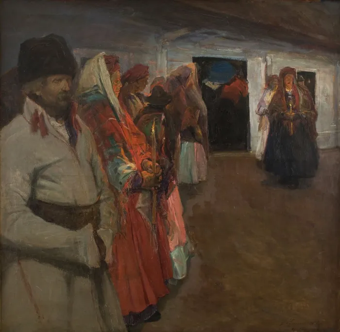 Framed Print : Funeral, 1904. Creator: Stanislaw Kuczborski Framed Print : Funeral, 1904. Creator: Stanislaw Kuczborski