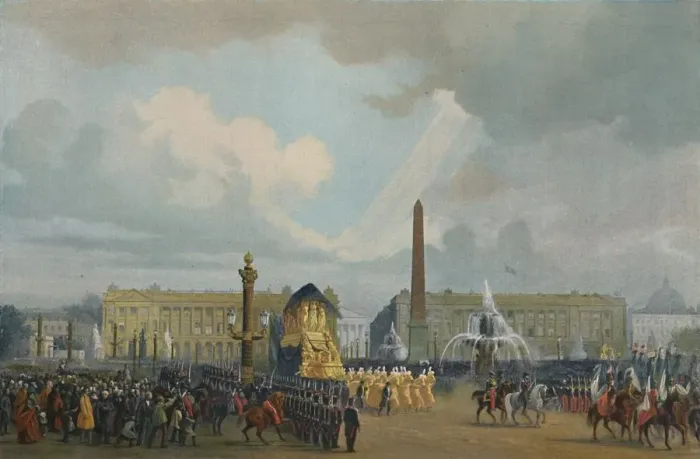 Framed Print : The Funeral Cortege of Napoleon in the Place De La Concorde, December 15, 1840, (1896) Framed Print : The Funeral Cortege of Napoleon in the Place De La Concorde, December 15, 1840, (1896)