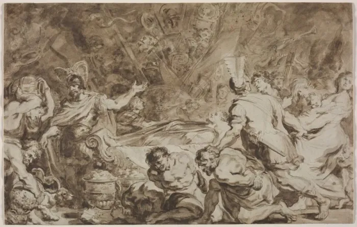 Framed Print : The Funeral of Decius Mus, 1774. Creator: Jean-Honore Fragonard (French, 1732-1806) Framed Print : The Funeral of Decius Mus, 1774. Creator: Jean-Honore Fragonard (French, 1732-1806)