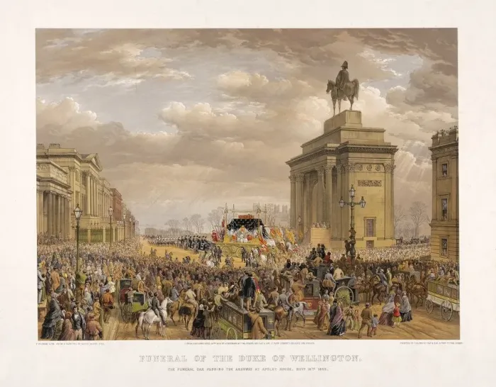 Framed Print : Funeral of the Duke of Wellington, 18th November 1852, pub. 1853. Creator: Louis Haghe Framed Print : Funeral of the Duke of Wellington, 18th November 1852, pub. 1853. Creator: Louis Haghe