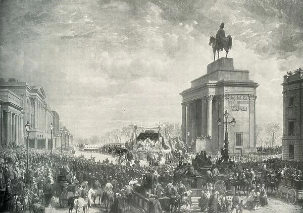 The Funeral of the Duke of Wellington Passing Apsley House, November 18, 1852, (c1897)