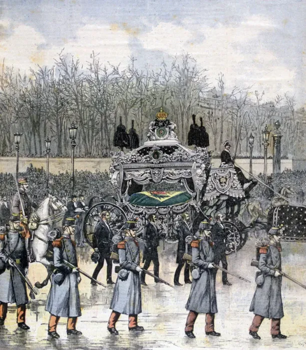 Framed Print : Funeral of the emperor of Brazil, 1891. Artist: Henri Meyer Framed Print : Funeral of the emperor of Brazil, 1891. Artist: Henri Meyer
