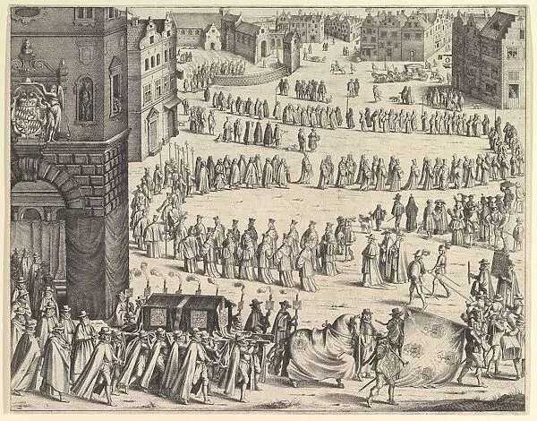 Funeral of General Johan Baptiste von Taxis, 1645. Creator: Wenceslaus Hollar