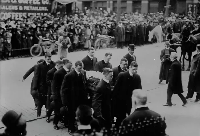 Framed Print : Funeral of J.S. Sherman, 1912. Creator: Bain News Service Framed Print : Funeral of J.S. Sherman, 1912. Creator: Bain News Service