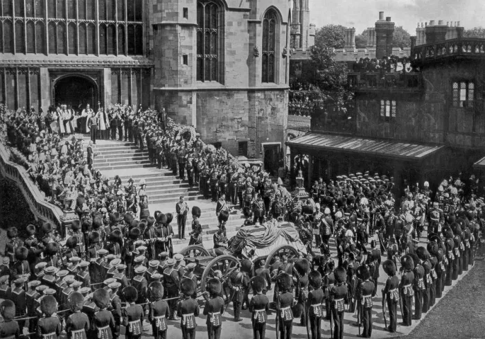 Framed Print : The funeral of King Edward VII, Windsor, Berkshire, 1910. Artist: Swain Framed Print : The funeral of King Edward VII, Windsor, Berkshire, 1910. Artist: Swain