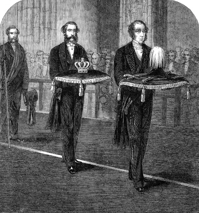 Framed Print : The Funeral of His Late Royal Highness the Prince Consort: part of the funeral procession... 1862. Creator: Unknown Framed Print : The Funeral of His Late Royal Highness the Prince Consort: part of the funeral procession... 1862. Creator: Unknown
