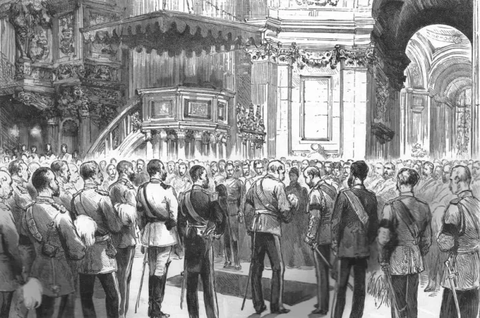 Framed Print : The Funeral of Lord Napier of Magdala; The Ceremony in St. Pauls Cathedral, 1890. Creator: Unknown Framed Print : The Funeral of Lord Napier of Magdala; The Ceremony in St. Pauls Cathedral, 1890. Creator: Unknown