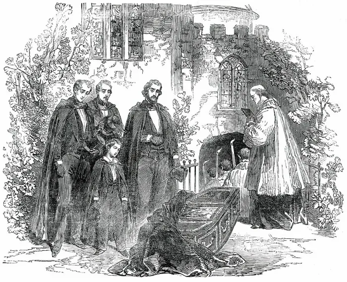 Framed Print : Funeral of Louis-Philippe...at Weybridge... 1850. Creator: Unknown Framed Print : Funeral of Louis-Philippe...at Weybridge... 1850. Creator: Unknown