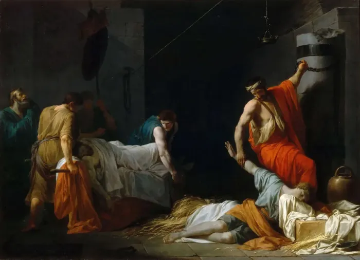 Framed Print : The Funeral of Miltiades. Artist: Peyron, Jean-Francois-Pierre (1744-1814) Framed Print : The Funeral of Miltiades. Artist: Peyron, Jean-Francois-Pierre (1744-1814)