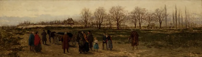 Framed Print : Funeral of a Pauper in Germany, c1880. Creator: Francisek Streitt Framed Print : Funeral of a Pauper in Germany, c1880. Creator: Francisek Streitt