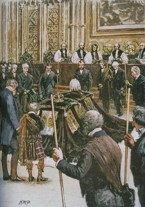 Framed Print : Funeral of the Prince Consort, c1890. Creator: Henry Marriott Paget. Funeral of the Prince Consort, c1890. Creator: Henry Marriott Paget Framed Print : Funeral of the Prince Consort, c1890. Creator: Henry Marriott Paget. Funeral of the Prince Consort, c1890. Creator: Henry Marriott Paget