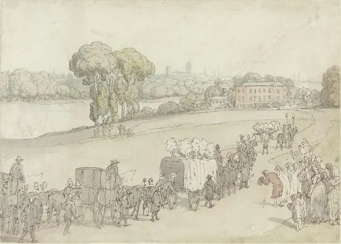Framed Print : A Funeral Procession, 1805 / 1810. Creator: Thomas Rowlandson Framed Print : A Funeral Procession, 1805 / 1810. Creator: Thomas Rowlandson