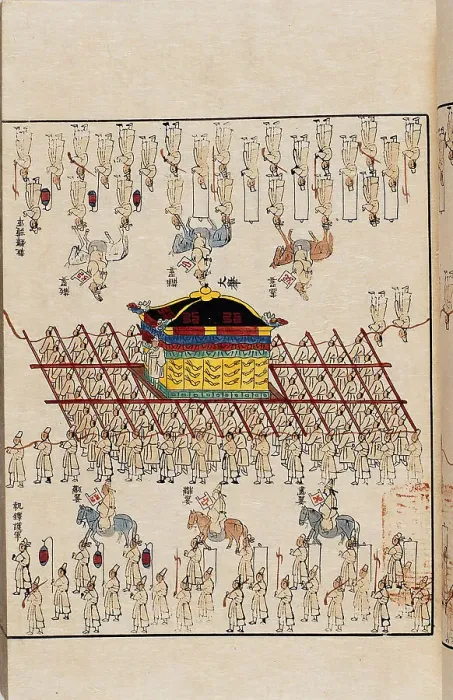 Framed Print : The funeral procession of Empress Myeongseong (1851-1895), From the Uigwe, 1897. Creator: Anonymous Framed Print : The funeral procession of Empress Myeongseong (1851-1895), From the Uigwe, 1897. Creator: Anonymous