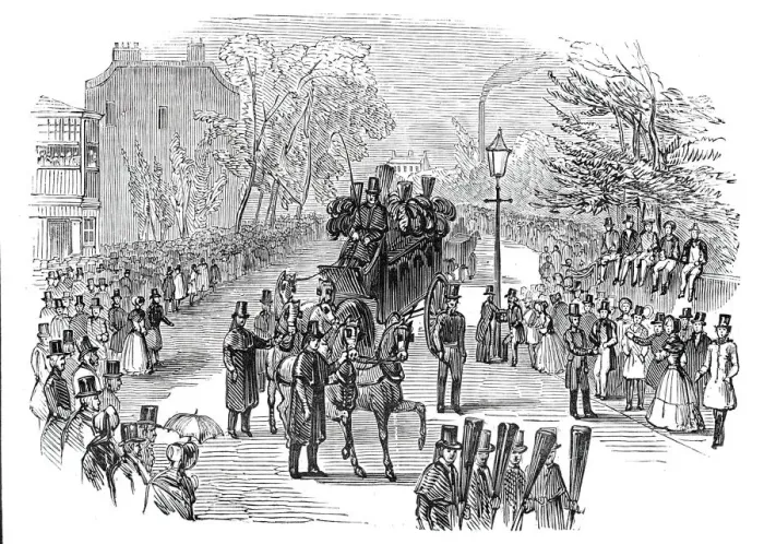 Framed Print : Funeral procession of the late Dr. Dalton, 1844. Creator: Unknown Framed Print : Funeral procession of the late Dr. Dalton, 1844. Creator: Unknown