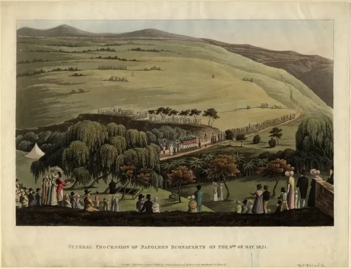 Framed Print : Funeral procession of Napoleon Bonaparte on the 9th of May, 1821, 1828. Artist: Anonymous Framed Print : Funeral procession of Napoleon Bonaparte on the 9th of May, 1821, 1828. Artist: Anonymous