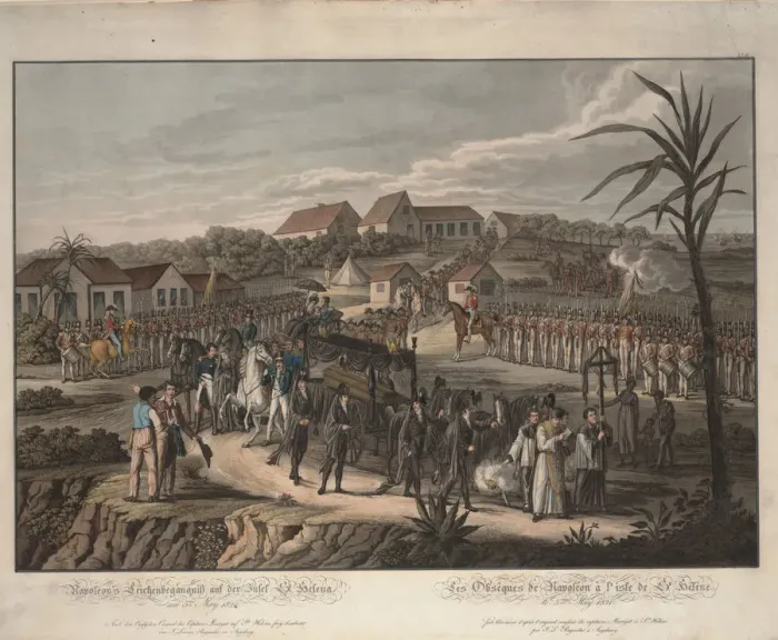 Framed Print : Funeral procession of Napoleon Bonaparte on St. Helena, 1821. Artist: Rugendas, Johann Lorenz Framed Print : Funeral procession of Napoleon Bonaparte on St. Helena, 1821. Artist: Rugendas, Johann Lorenz