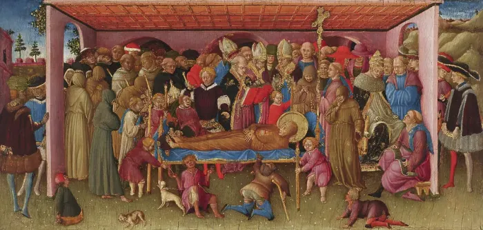 Framed Print : The Funeral of Saint Francis of Assisi, c1430. Creator: Bartolomeo di Tommaso Framed Print : The Funeral of Saint Francis of Assisi, c1430. Creator: Bartolomeo di Tommaso