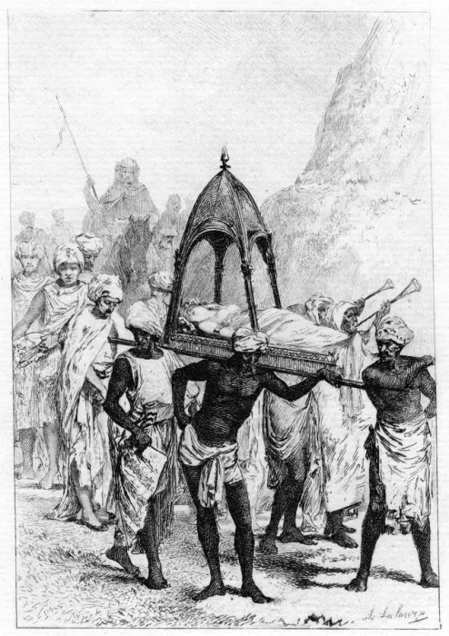 Framed Print : The funeral of Sinbads wife, 19th century Framed Print : The funeral of Sinbads wife, 19th century