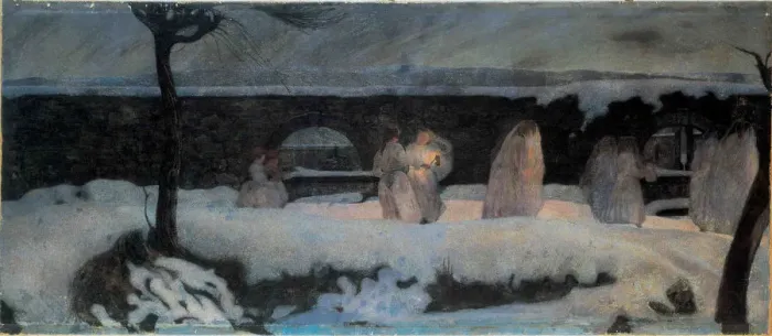 Framed Print : Funerale Bianco (White Funeral), 1901. Creator: Berta, Edoardo (1867-1931) Framed Print : Funerale Bianco (White Funeral), 1901. Creator: Berta, Edoardo (1867-1931)