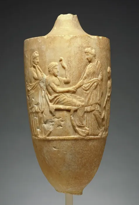 Framed Print : Funerary Lekythos, about 360 BC. Creator: Unknown Framed Print : Funerary Lekythos, about 360 BC. Creator: Unknown