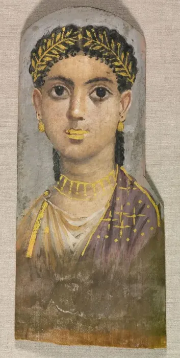 Framed Print : Funerary Portrait of a Young Girl, c. AD 25-37. Creator: Unknown Framed Print : Funerary Portrait of a Young Girl, c. AD 25-37. Creator: Unknown