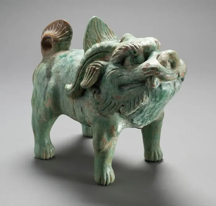 Framed Print : Funerary Sculpture of a Dog, Eastern Han Dynasty (25-200 A.D.). Creator: Unknown Framed Print : Funerary Sculpture of a Dog, Eastern Han Dynasty (25-200 A.D.). Creator: Unknown