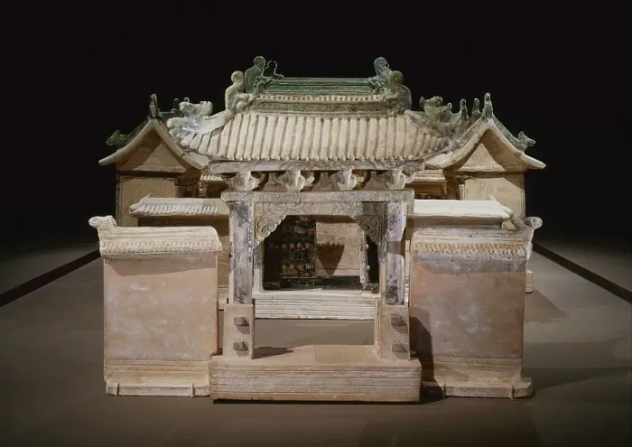 Framed Print : Funerary Sculpture of a Double-Courtyard Residential Compound, between c.1450 and c.1550. Creator: Unknown Framed Print : Funerary Sculpture of a Double-Courtyard Residential Compound, between c.1450 and c.1550. Creator: Unknown