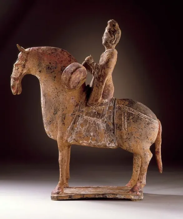 Framed Print : Funerary Sculpture of a Female Equestrian Drummer (image 2 of 2), between c.500 and c.534. Creator: Unknown Framed Print : Funerary Sculpture of a Female Equestrian Drummer (image 2 of 2), between c.500 and c.534. Creator: Unknown