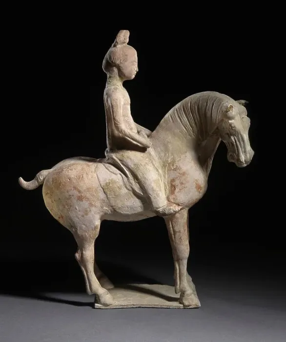 Framed Print : Funerary Sculpture of a Horse and Rider, between 618 and 906. Creator: Unknown Framed Print : Funerary Sculpture of a Horse and Rider, between 618 and 906. Creator: Unknown