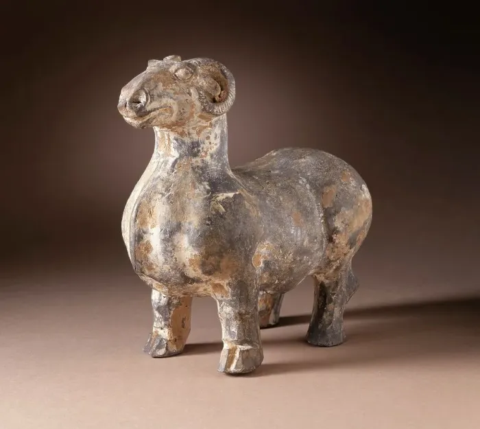 Framed Print : Funerary Sculpture of a Ram, 25-220. Creator: Unknown Framed Print : Funerary Sculpture of a Ram, 25-220. Creator: Unknown