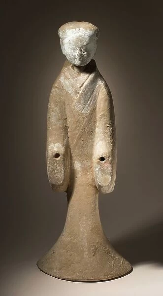 Funerary Sculpture of a Standing Woman, 206 B.C.-25 A.D.. Creator: Unknown