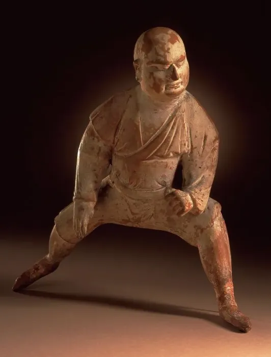 Framed Print : Funerary Sculpture of a Wrestler, between c.700 and c.800. Creator: Unknown Framed Print : Funerary Sculpture of a Wrestler, between c.700 and c.800. Creator: Unknown