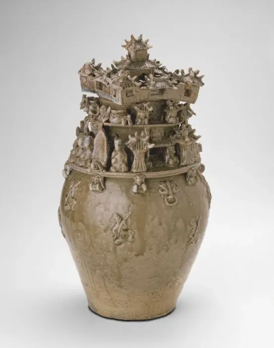 Framed Print : Funerary Urn (Hunping), Western Jin dynasty (A. D. 265-316), late 3rd century Framed Print : Funerary Urn (Hunping), Western Jin dynasty (A. D. 265-316), late 3rd century