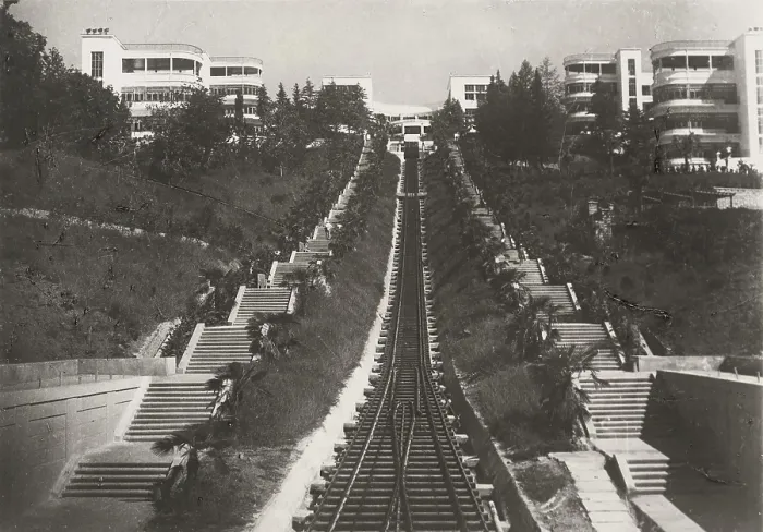 Framed Print : Funicular of the Voroshilov Sanatorium of the Red Army (RKKA) in Sochi, Soviet Union, 1930 Creator: Hannes Meyer Framed Print : Funicular of the Voroshilov Sanatorium of the Red Army (RKKA) in Sochi, Soviet Union, 1930 Creator: Hannes Meyer