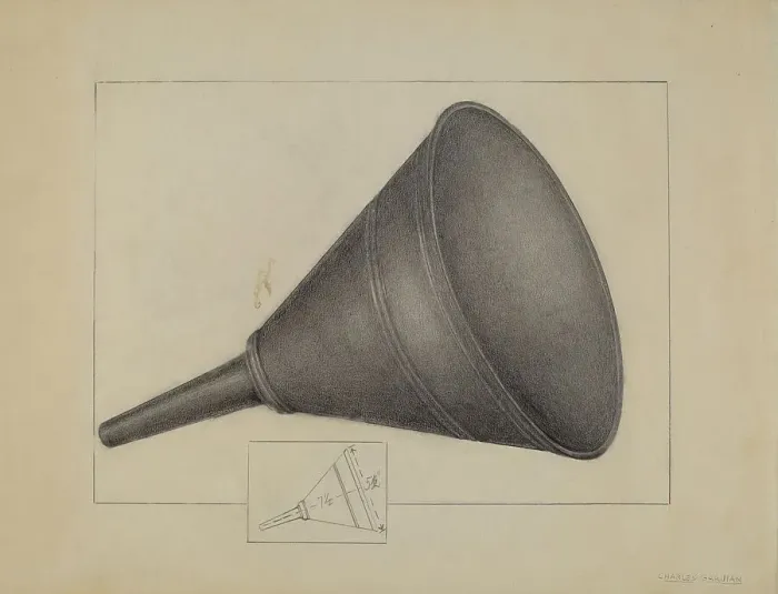 Framed Print : Funnel, c. 1936. Creator: Charles Garjian Framed Print : Funnel, c. 1936. Creator: Charles Garjian