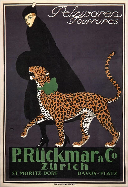 Fur goods P. Ruckmar & Co, c. 1910. Artist: Montaut, Ernest (1879-1909)