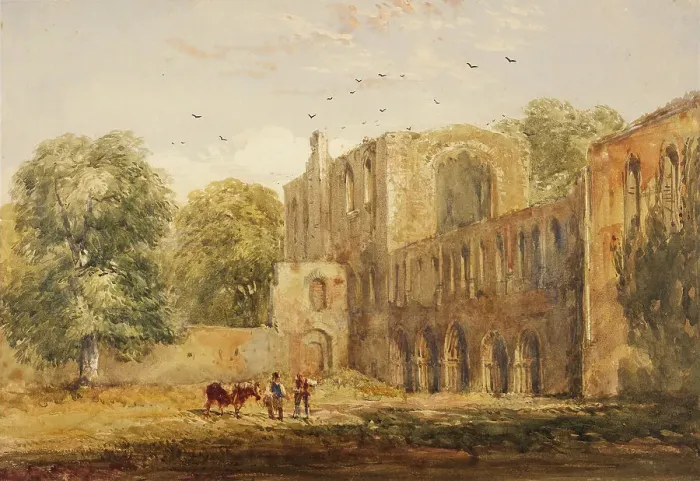 Framed Print : Furness Abbey, 1831-40. Creator: David Cox the Elder Framed Print : Furness Abbey, 1831-40. Creator: David Cox the Elder