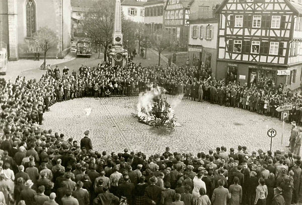 The furnishings and ritual objects from the synagogue in Mosbach on the town square on 10 November 1 Artist: Anonymous