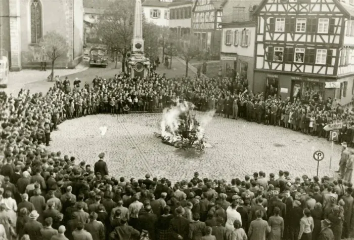 Framed Print : The furnishings and ritual objects from the synagogue in Mosbach on the town square on 10 November 1 Artist: Anonymous Framed Print : The furnishings and ritual objects from the synagogue in Mosbach on the town square on 10 November 1 Artist: Anonymous
