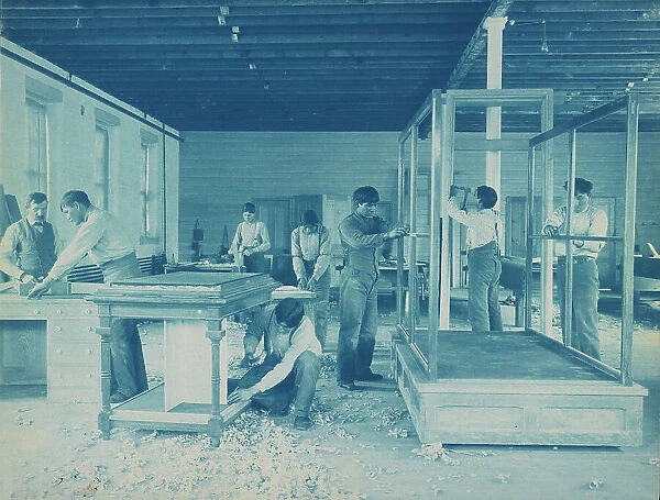 Furniture building shop, Carlisle Indian School, Carlisle, Pennsylvania, 1901. Creator: Frances Benjamin Johnston