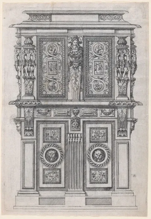 Framed Print : Furniture Design, 1530-85. Creator: Jacques Androuet Du Cerceau Framed Print : Furniture Design, 1530-85. Creator: Jacques Androuet Du Cerceau