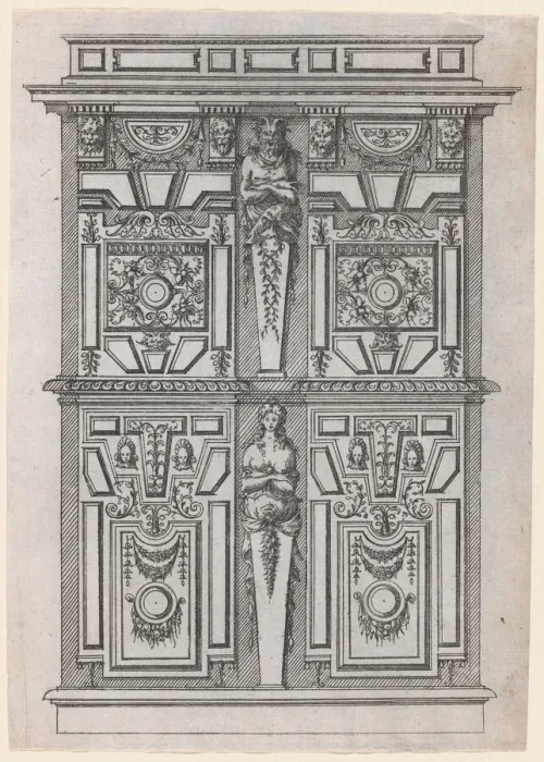 Framed Print : Furniture Design, 1530-85. Creator: Jacques Androuet Du Cerceau Framed Print : Furniture Design, 1530-85. Creator: Jacques Androuet Du Cerceau