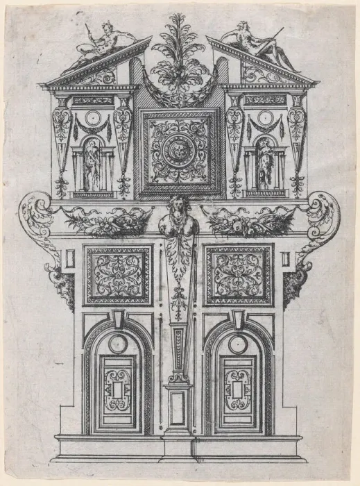 Framed Print : Furniture Design, 1565-70. Creator: Jacques Androuet Du Cerceau Framed Print : Furniture Design, 1565-70. Creator: Jacques Androuet Du Cerceau