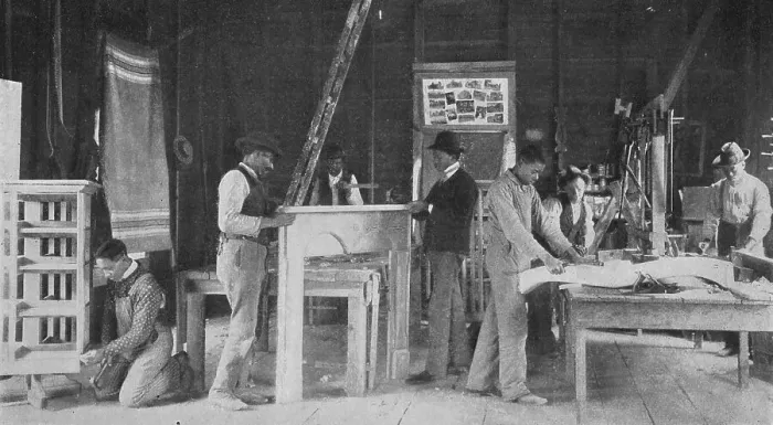 Framed Print : A furniture and repair shop at Snow Hill, 1904. Creator: Frances Benjamin Johnston Framed Print : A furniture and repair shop at Snow Hill, 1904. Creator: Frances Benjamin Johnston