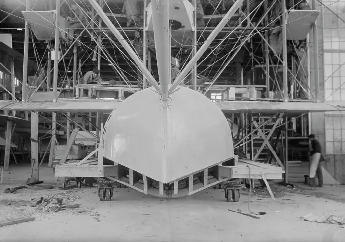 Framed Print : Fuselage of NC-1, 1918 or 1919. Creator: Bain News Service Framed Print : Fuselage of NC-1, 1918 or 1919. Creator: Bain News Service